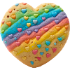 Regenbogenherz Keksdesign