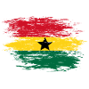 Ghana Map Flag used