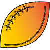 American Football Contour Silhouette