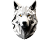 weißer Wolfskopf Leitwolf