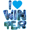 Wintermots mit Schneeflocken für Winterfans
