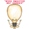 Arbeiten Sie intelligenter, nicht härter. Niedliche lustige Idee Gif