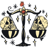Libra with skulls
