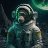 Astonaut monkey (small design)
