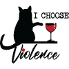 I Choose Violence Cat (Black)