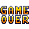 Game Over retrogaming vintage pixels