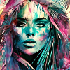 Graffiti frau kunst