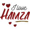 Valentine's Day - I Love Hamza I Love Heart Names