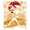 Nine-tailed Fox Japanese Retro Art