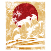 Nine-tailed Fox Japanese Retro Art