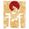 Nine-tailed Fox Japanese Retro Art