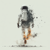 Astronaut takes a walk