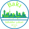 Baku Skyline Circle Design with Neon Green