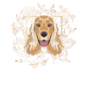 Golden Dog English Cocker Spaniel