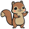 Kawaii Eichhörnchen, Hörnchen, Backenhörnchen