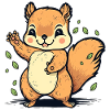 Kawaii Eichhörnchen, Hörnchen, Backenhörnchen