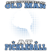 Alter Mann beim Pickleball Pickelball