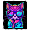 Katze mit Sonnenbrille