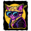Katze mit Sonnenbrille