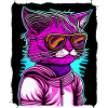 Katze mit Sonnenbrille
