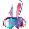 Ski ,pink,skiing,ski,rabbit,rabbit with goggles
