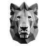 Polygon Design Lion Animal Head