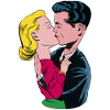 Very intense kiss