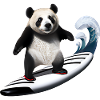 Panda Surfer