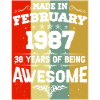 Anniversaire millésime février 1987