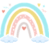 9 års fødselsdag pige Rainbow Boho