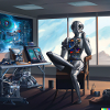 nachdenklicher Roboter