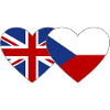 England Czech Republic Flag Heart