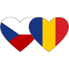 Czech Republic Romania Flag Heart