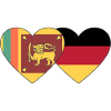 Siri Lanka Germany Flag Heart