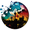 Berlin Skyline Silhouette Graffiti Fernsehturm