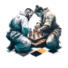 BJJ Jiu-Jitsu motif chess