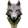 Polygon Design Wolf Tierkopf farbig