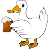 Duck with beer
