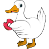 Duck with donut