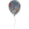 Balloon moon with flowers