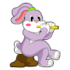 Bunny Musician Flute Music