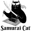 cat, samurai cat, sushi, food