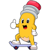 Pencil Skater Skateboard