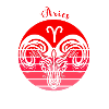 Logo rétro signe astrologique "Bélier"