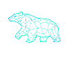 Bear line geometric art