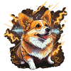 Energetic Corgi