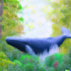 Waal im Stil von Monet