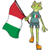 Italy Fan Frog