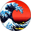 Die große Welle - von Hokusai inspirerte KI Kunst