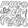 Peace love vegan